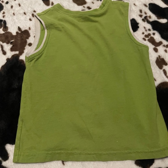 Green Kids Tank Top with Beach Print - Picture 4 of 5